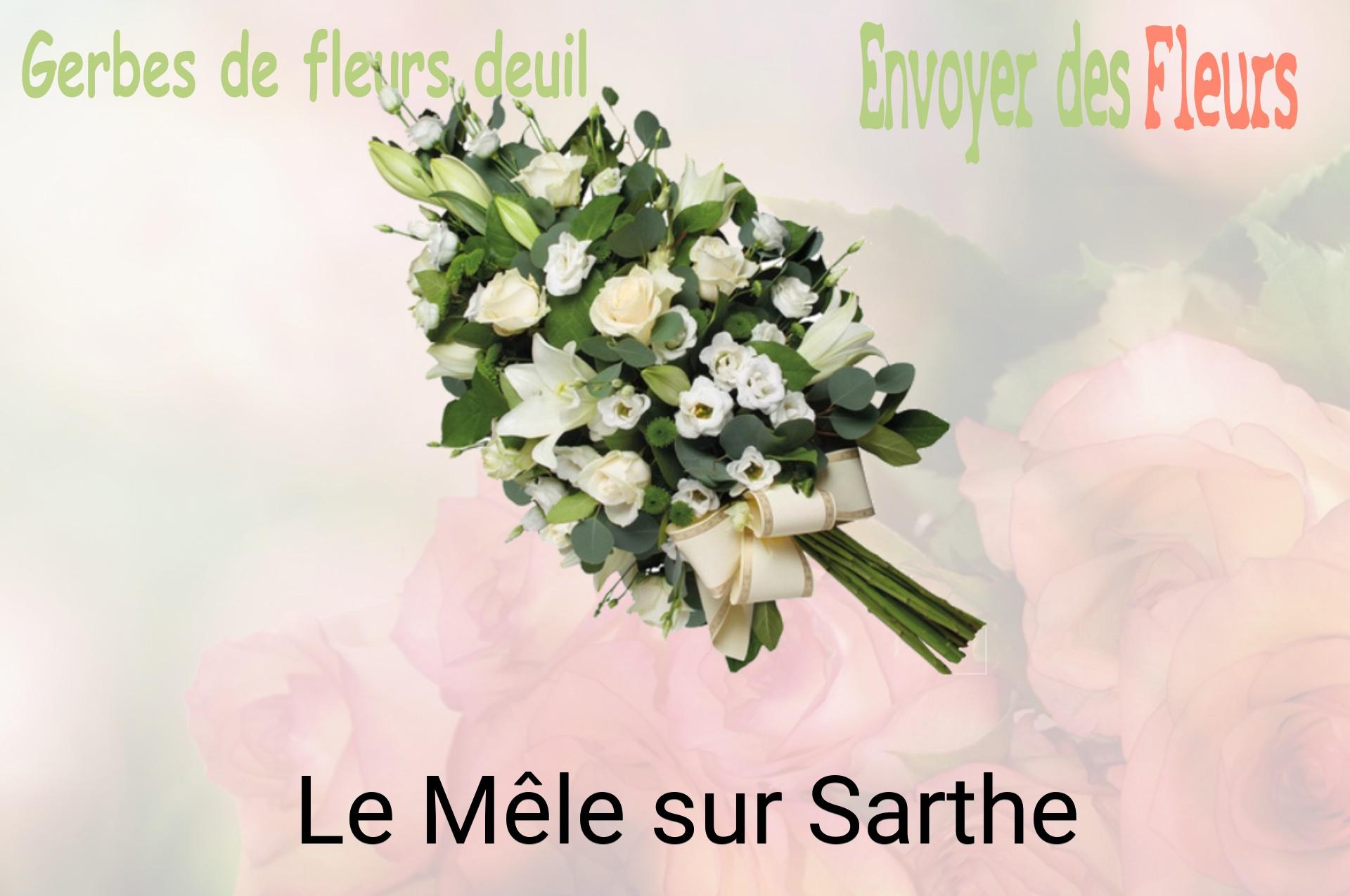 Gerbe de fleurs de deuil livrée à Le Mêle-sur-Sarthe